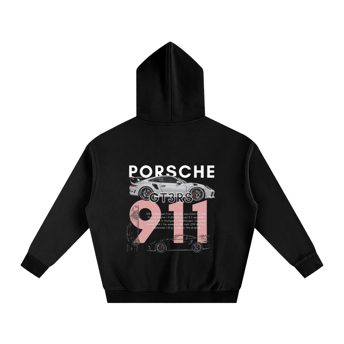 Porsche 911 GT3RS Black Hoodie