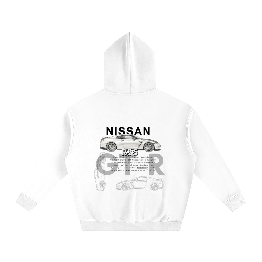 Nissan GTR R35 White Hoodie