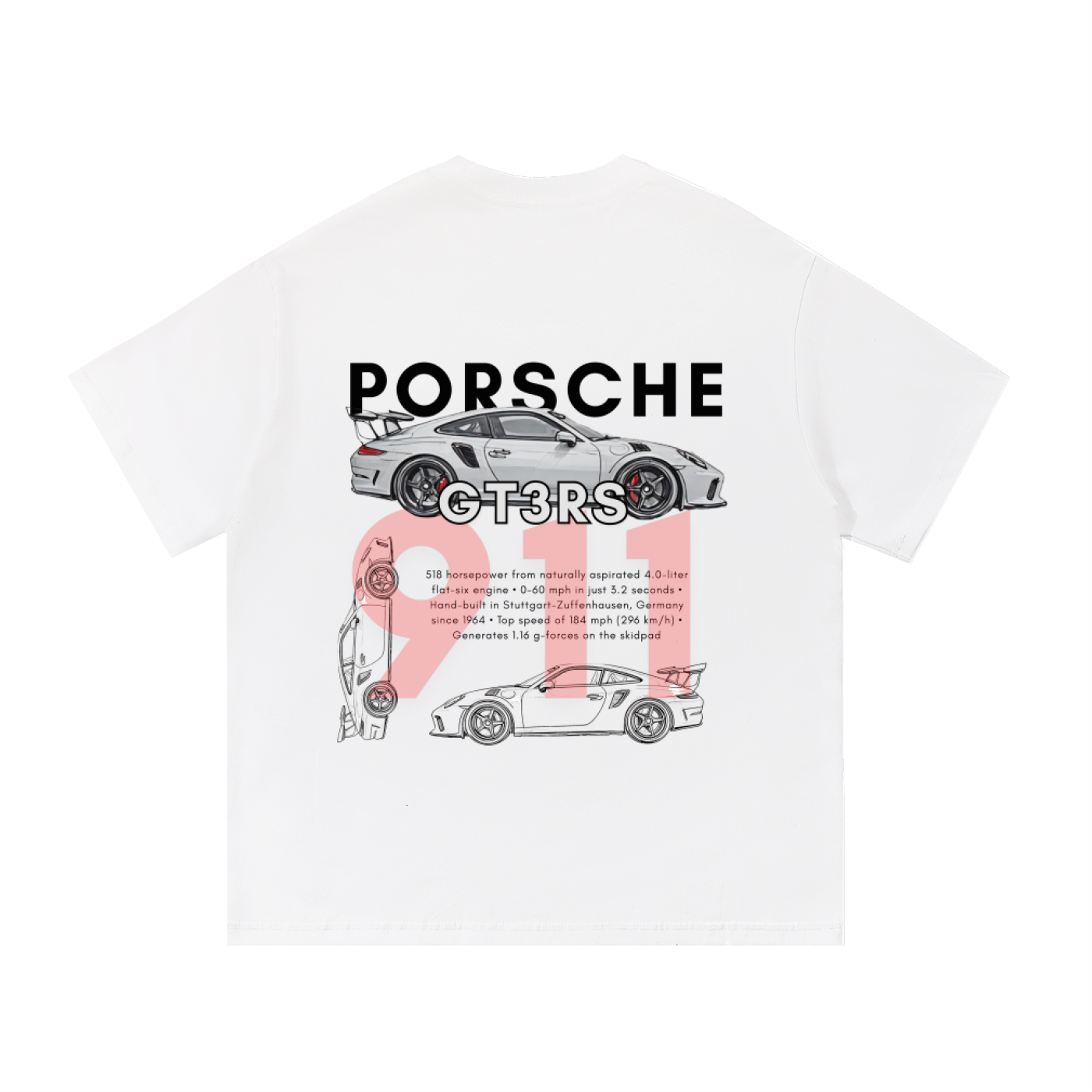 White Porsche 911 GT3RS Shirt