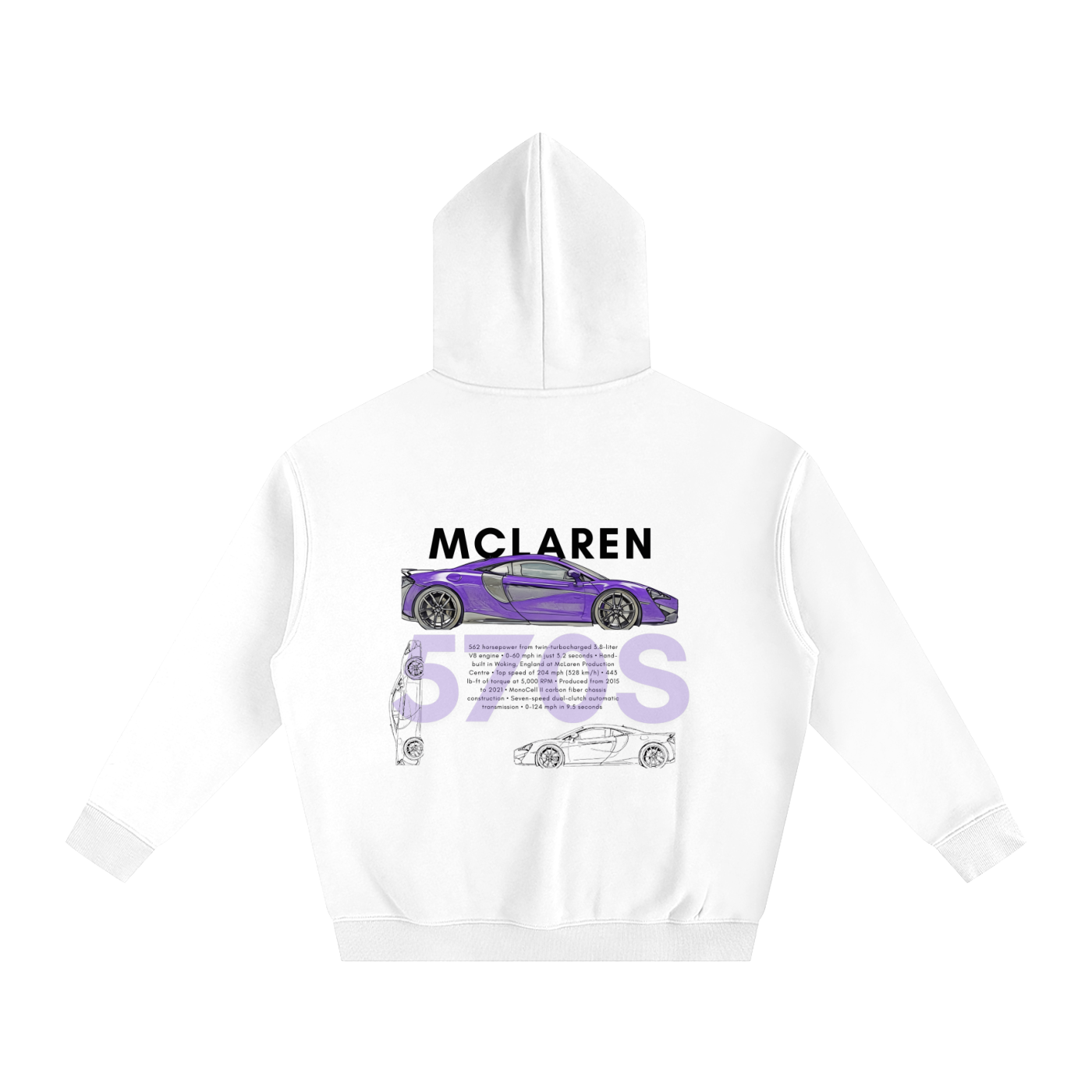 McLaren 570s White Hoodie