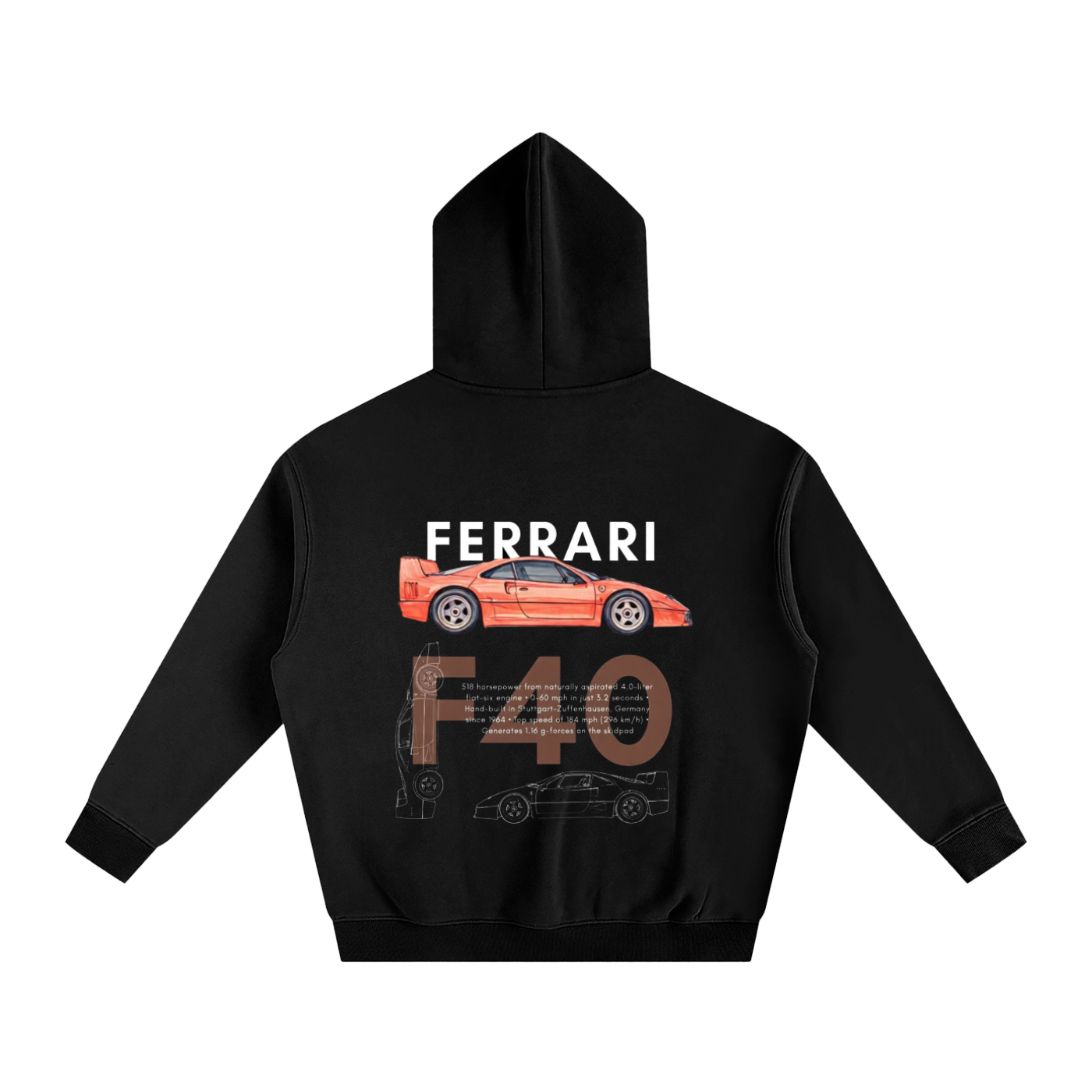 Ferrari F40 Black Hoodie