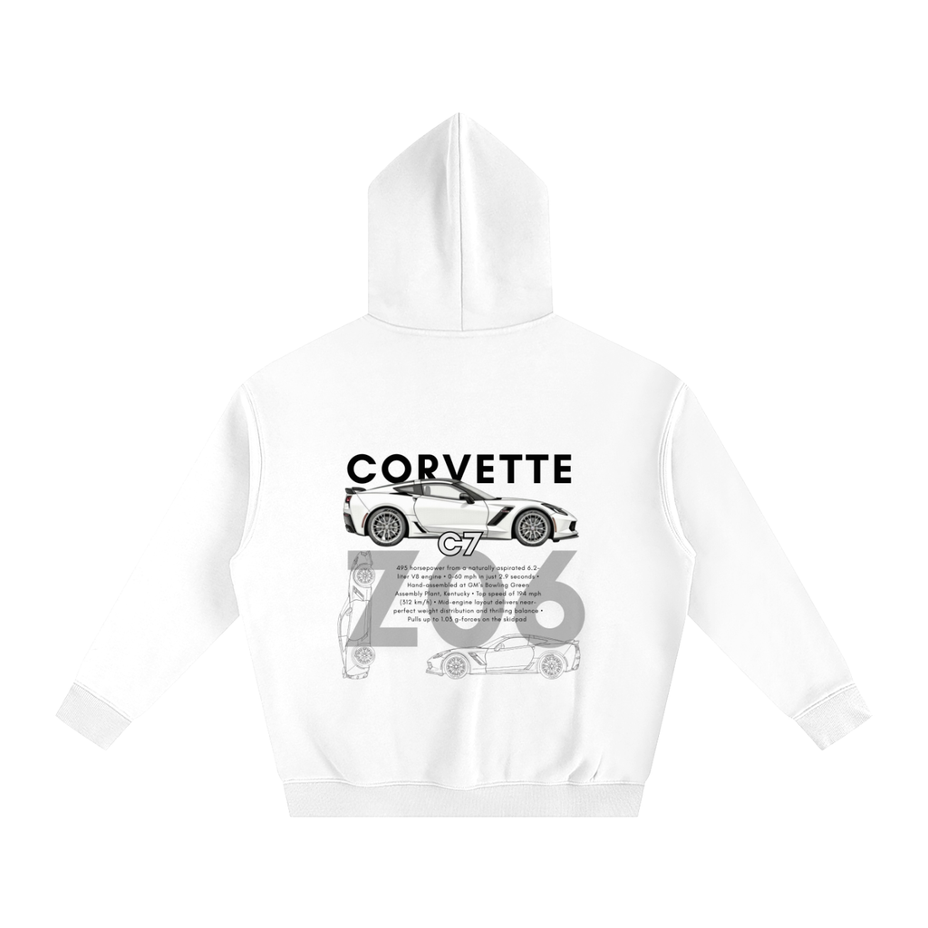 Corvette C7 Z06 White Hoodie